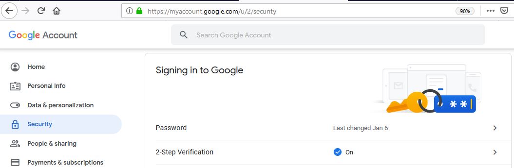 2-Step Authentication Enabled