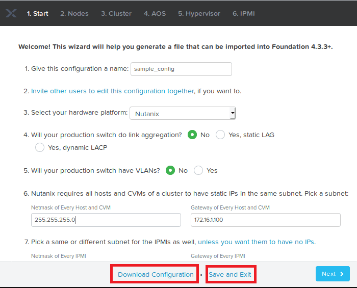 Preconfigure Nutanix Foundation Tool