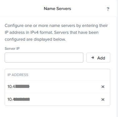 Nutanix DNS server List